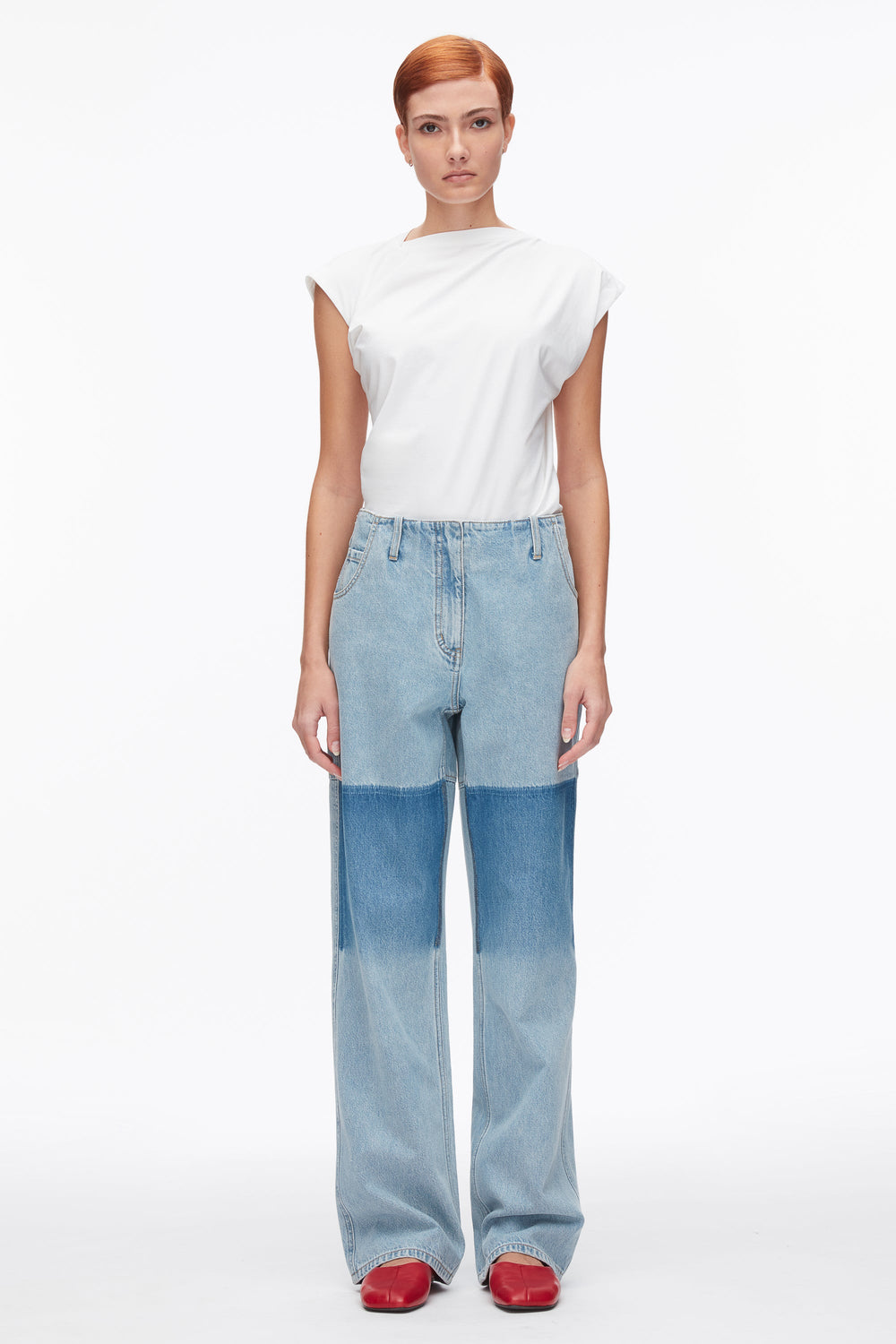 Light Blue Ghost Patch Straight Leg Denim Pants | 3.1 Phillip Lim