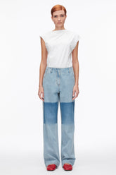 Light Blue Ghost Patch Straight Leg Denim Pants | 3.1 Phillip Lim