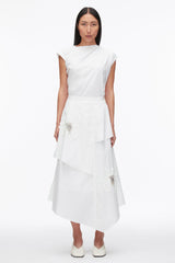 White Layered Skirt with Floral Appliqué | 3.1 Phillip Lim