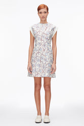 Sky Blue Multi Short Sleeve Floral Mini Dress | 3.1 Phillip Lim