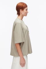 Sage Trapeze T-Shirt with Floral Appliqué | 3.1 Phillip Lim