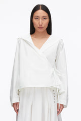 White Sailor Wrap Shirt | 3.1 Phillip Lim