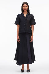 Midnight Broderie Anglaise Patchwork Camp Shirt | 3.1 Phillip Lim