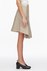 Khaki-Birch Two-Toned Handkerchief Wrap Skirt | 3.1 Phillip Lim