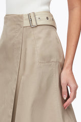 Khaki-Birch Two-Toned Handkerchief Wrap Skirt | 3.1 Phillip Lim