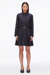 Midnight Belted Structured Cotton Shirt Dress | 3.1 Phillip Lim
