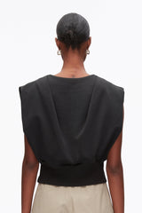 Black Draped Sleeveless French Terry Top | 3.1 Phillip Lim