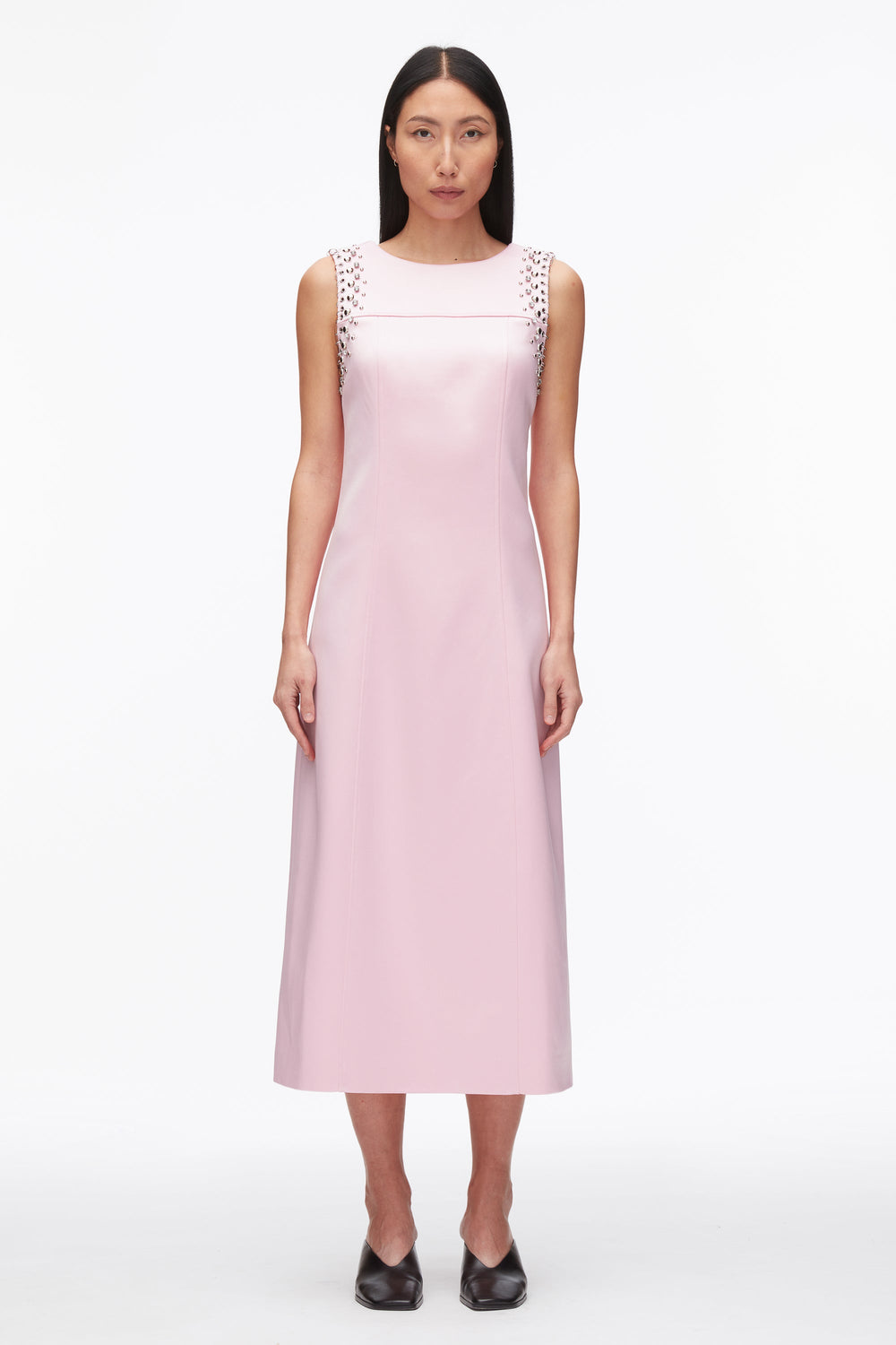 Lotus Studded Satin Sleeveless Midi Dress | 3.1 Phillip Lim