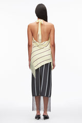 Yuzu Multi Draped Stripe Halter Top with Fringe | 3.1 Phillip Lim