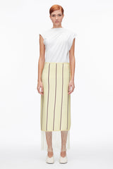 Yuzu Multi Stripe Midi Skirt with Fringe | 3.1 Phillip Lim