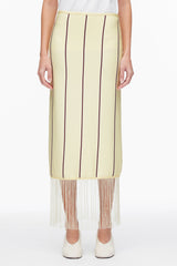 Yuzu Multi Stripe Midi Skirt with Fringe | 3.1 Phillip Lim