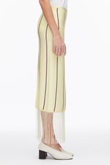 Yuzu Multi Stripe Midi Skirt with Fringe | 3.1 Phillip Lim