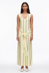 Yuzu Multi Stripe Midi Dress with Fringe Waist Tie | 3.1 Phillip Lim