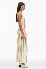 Yuzu Multi Stripe Midi Dress with Fringe Waist Tie | 3.1 Phillip Lim