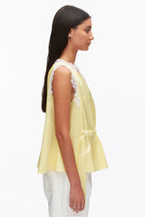Yuzu Sleeveless Satin V-Neck with Lace Trim | 3.1 Phillip Lim
