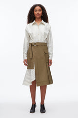 Caper-Cream Multi Hybrid Utility Shirt Dress | 3.1 Phillip Lim