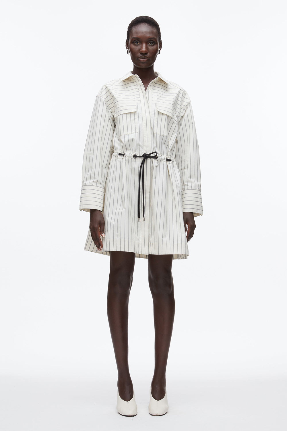 Cream Multi Shirt Dress with Ties | 3.1 Phillip Lim