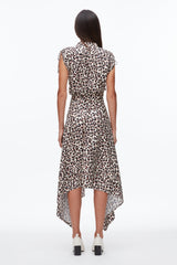 Chalk Multi Leopard Ruched Handkerchief Dress | 3.1 Phillip Lim