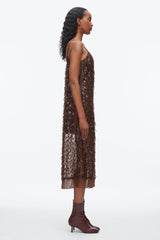 Chocolate Fringe Sequins Slip Dress | 3.1 Phillip Lim