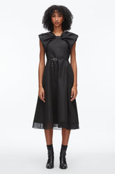 Black Draped Bow Dress with Belt | 3.1 Phillip Lim
