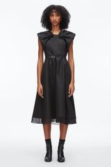 Black Draped Bow Dress with Belt | 3.1 Phillip Lim