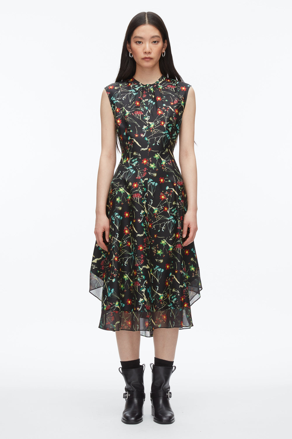 Black Multi Bliss Floral Sleeveless Dress | 3.1 Phillip Lim
