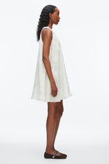 White Flocked Organza Trapeze Dress | 3.1 Phillip Lim