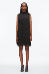 Black Fringe Mock Neck Shift Dress | 3.1 Phillip Lim