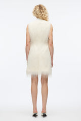 Ivory Fringe Mock Neck Shift Dress | 3.1 Phillip Lim