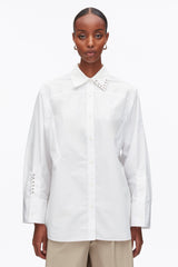 White Embellished Oversize Shirt | 3.1 Phillip Lim