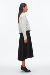 Cream Multi Drawcord Hem Stripe Shirt | 3.1 Phillip Lim