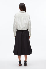 Cream Multi Drawcord Hem Stripe Shirt | 3.1 Phillip Lim