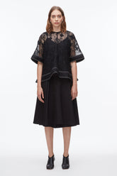 Black Dimensional Lace Flounce Top | 3.1 Phillip Lim