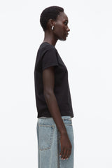 Black Flower Embroidery Merch Tee | 3.1 Phillip Lim