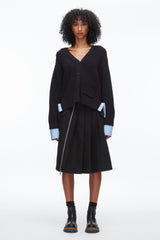 Midnight Cable Mix Boyfriend Cardigan | 3.1 Phillip Lim