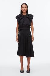 Black Draped Bow French Terry Top | 3.1 Phillip Lim