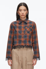 Dusk Multi Plaid Mix Cropped Shirt | 3.1 Phillip Lim