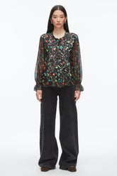 Black Multi Bliss Floral Blouse | 3.1 Phillip Lim