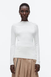 Ivory Compact Rib Mockneck Top | 3.1 Phillip Lim