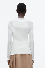 Ivory Compact Rib Mockneck Top | 3.1 Phillip Lim