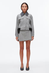 Grey Multi Jaspé Cropped Jacket | 3.1 Phillip Lim
