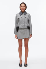 Grey Multi Jaspé Cropped Jacket | 3.1 Phillip Lim
