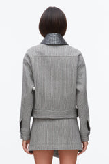 Grey Multi Jaspé Cropped Jacket | 3.1 Phillip Lim