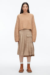 Fawn Boucle Zipper Crewneck | 3.1 Phillip Lim