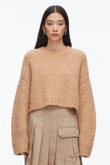 Fawn Boucle Zipper Crewneck | 3.1 Phillip Lim