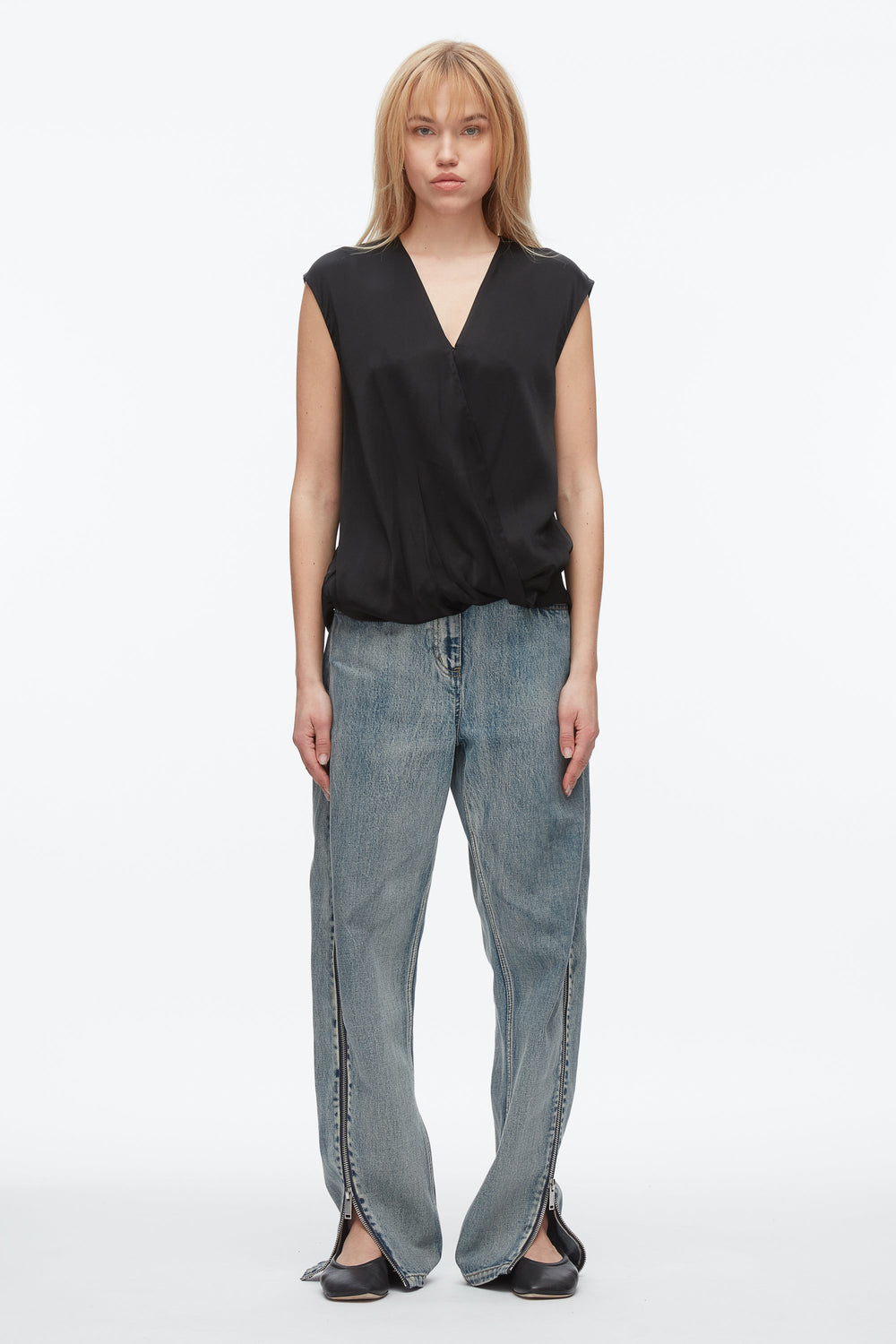 Black Soft Drape Sleeveless Blouse | 3.1 Phillip Lim