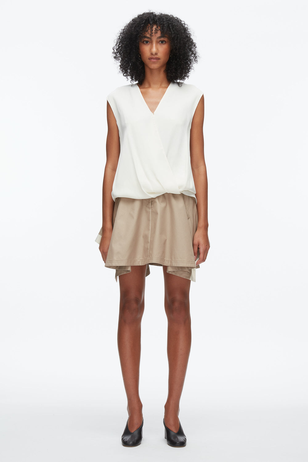 Ivory Soft Drape Sleeveless Blouse | 3.1 Phillip Lim