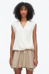 Ivory Soft Drape Sleeveless Blouse | 3.1 Phillip Lim