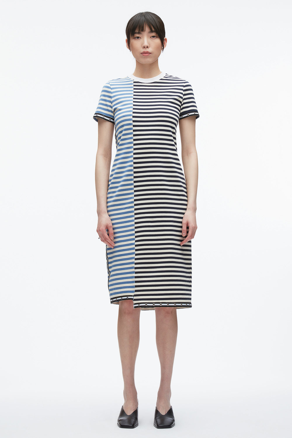 Midnight Multi Patchwork Stripe T-shirt Dress | 3.1 Phillip Lim