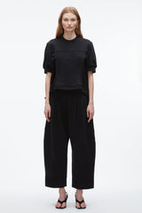 Midnight Satin Flounce Combo Terry Top | 3.1 Phillip Lim